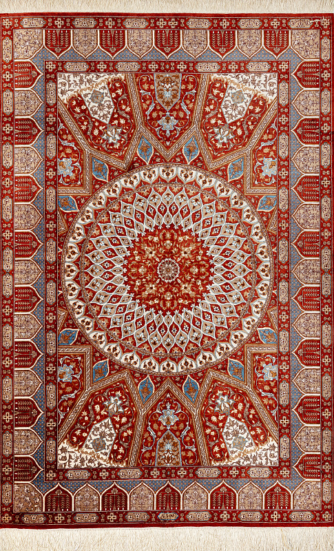 Иранский ковёр из шёлка (13-472/153x100)