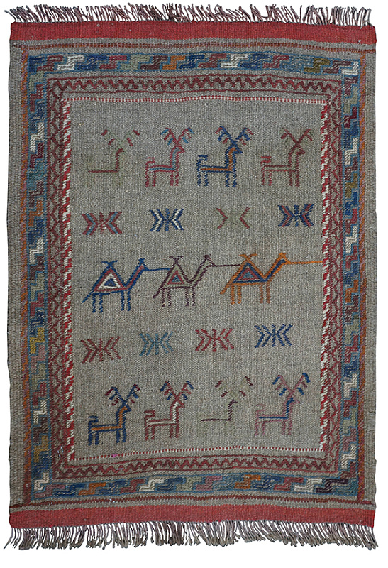 Иранский ковёр из шерсти  (17-0052716/84x63)
