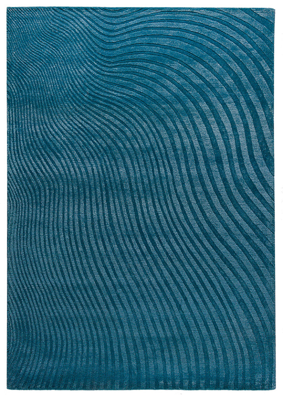 Индийский ковёр из шерсти и вискозы (HT-945/TEAL/300x200)