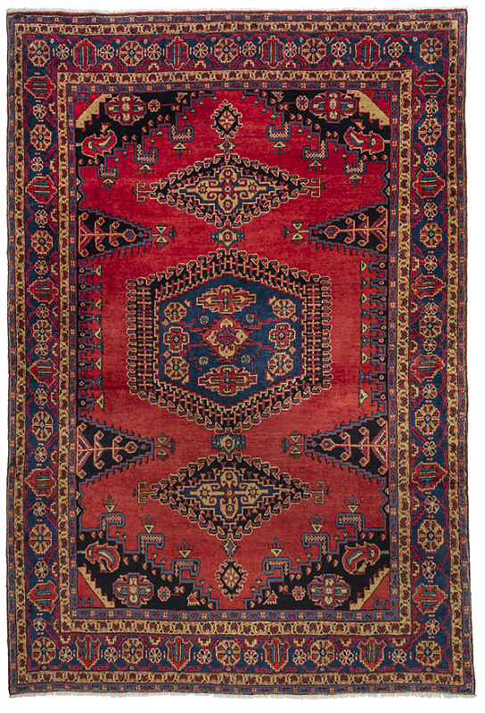 Иранский ковёр из шерсти (00-942/334x227)