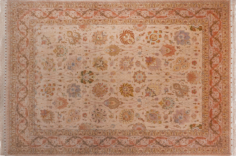 Иранский ковёр из шерсти и шёлка (12-340/495x344)