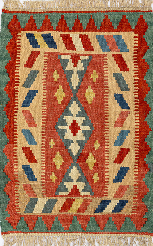 Иранский ковёр из шерсти  (17-01270045616/86x59)