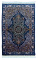 Иранский ковёр из шёлка и модала (QUM 635 /Navy/350x250) 