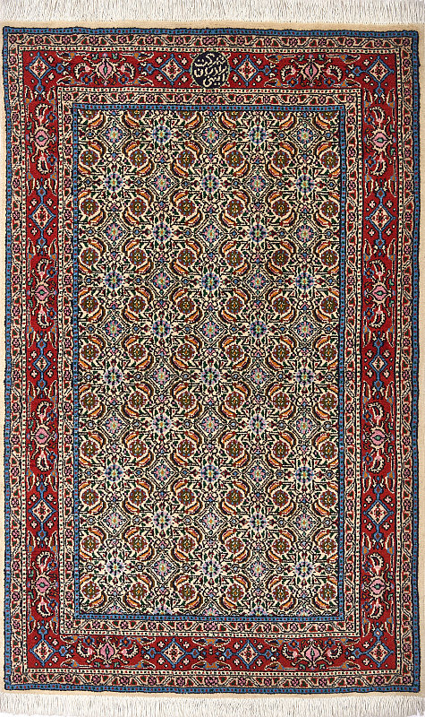 Иранский ковёр из шерсти (P1339/124x77)