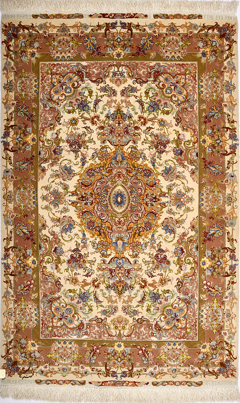 Иранский ковёр из шерсти и шёлка (14-29114/150x100)