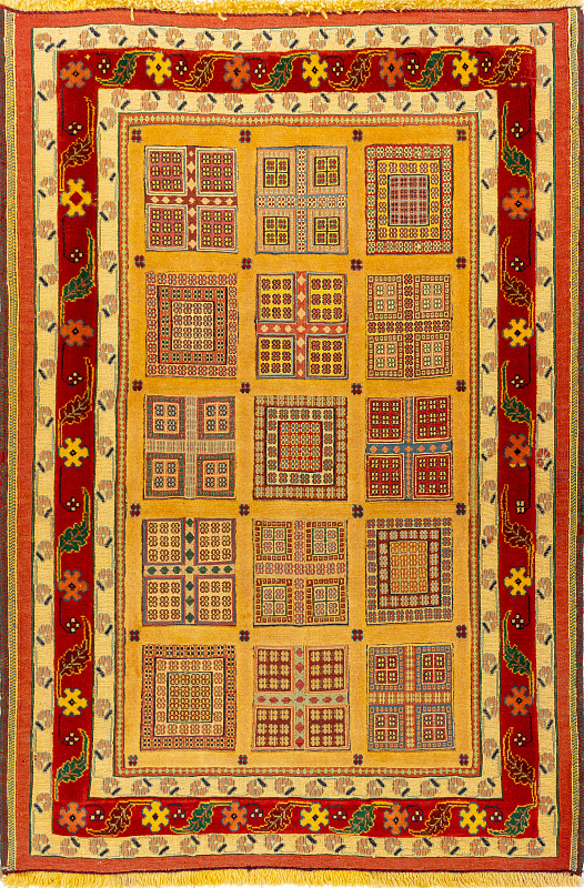 Иранский ковёр из шерсти (15-10113/150x100)