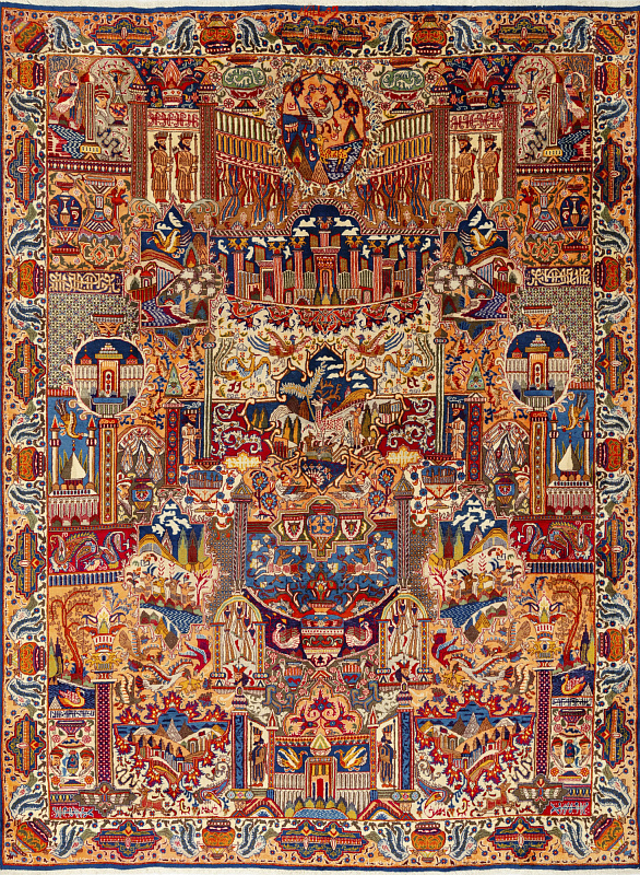 Иранский ковёр из шерсти (00-642/390x292)
