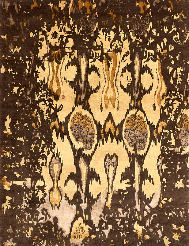 Индийский ковёр из шерсти и вискозы (14-3611/390x304)