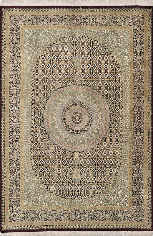 Иранский ковёр из шёлка (10-163/300x200)