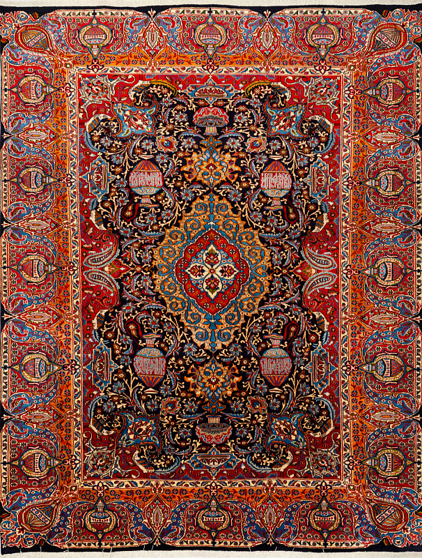 Иранский ковёр из шерсти (00-1088/365x286)