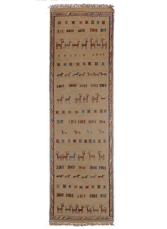 Иранский ковёр из шерсти (17-052016/263x79)