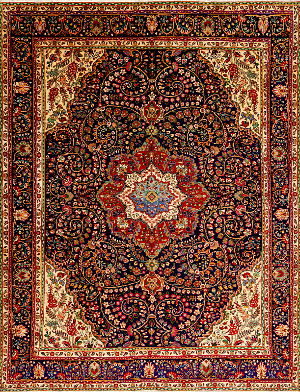 Иранский ковёр из шерсти (00-659/400x310)