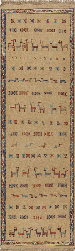 Иранский ковёр из шерсти (17-052016/263x79)