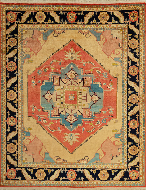 Иранский ковёр из шерсти (06-191/292x237)