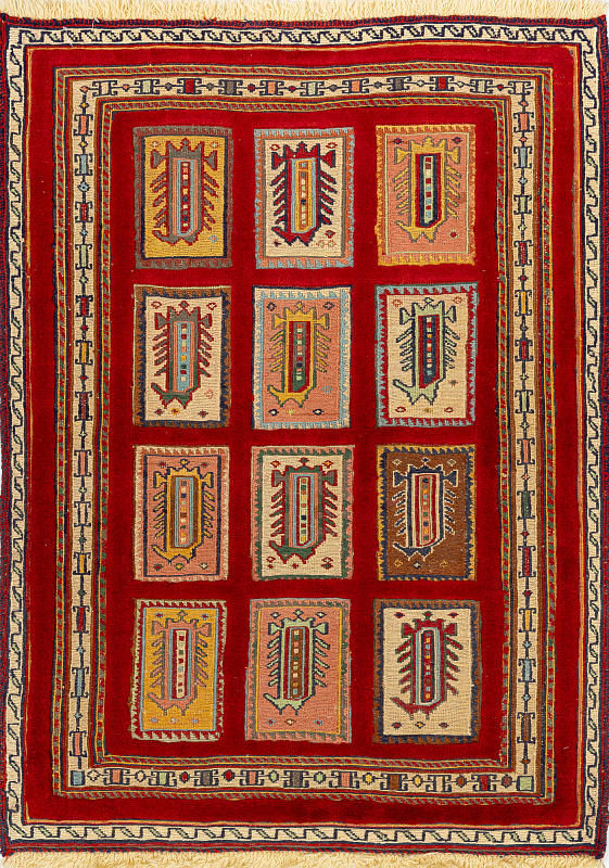 Иранский ковёр из шерсти (13-09113/106x76)