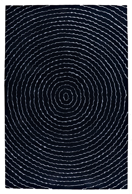 Индийский ковёр из шерсти и вискозы (HT-949/NAVY/300x200)