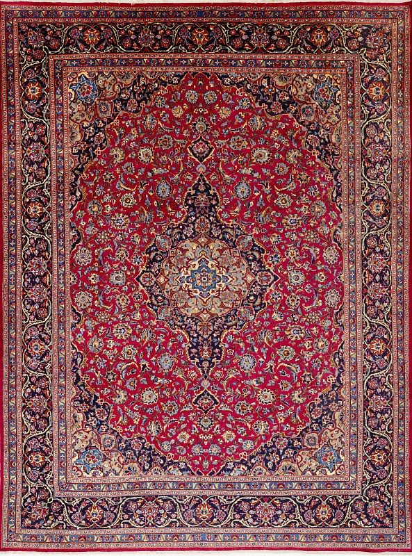 Иранский ковёр из шерсти (00-1015/390x297)