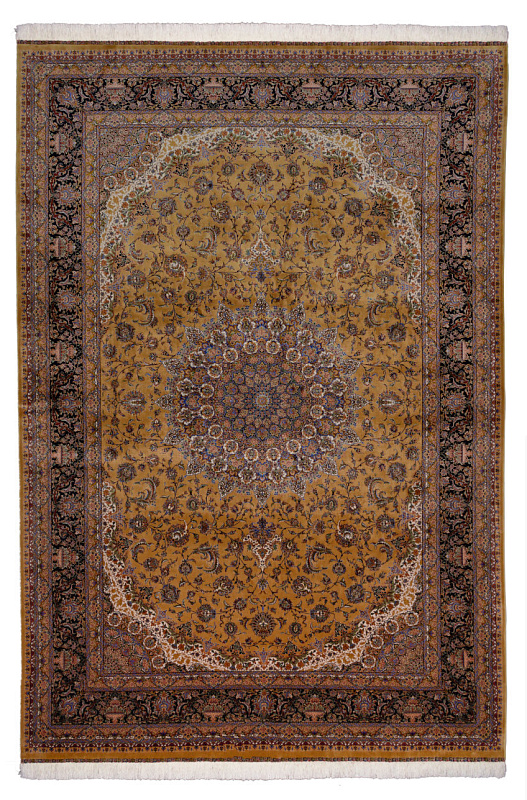 Иранский ковёр из шёлка и модала (QUM 603 /Beige/300x200)