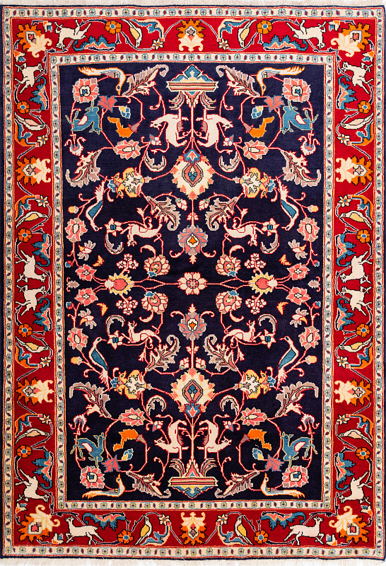 Иранский ковёр из шерсти (00-666/201x140)
