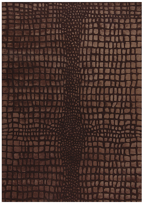 Индийский ковёр из шерсти и вискозы (HT-940/BROWN/300x200)