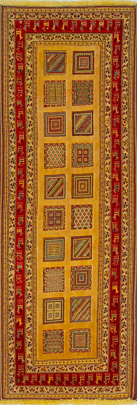 Иранский ковёр из шерсти (15-06213/253x88)