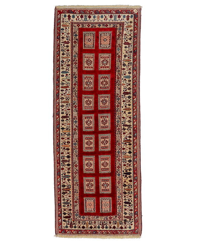 Иранский ковёр из шерсти (15-02813-2/221x81)