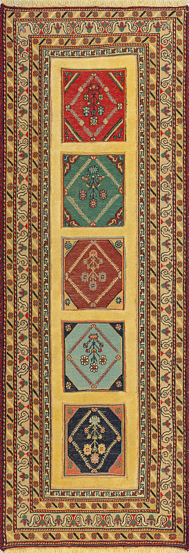 Иранский ковёр из шерсти (15-07613/195x64)
