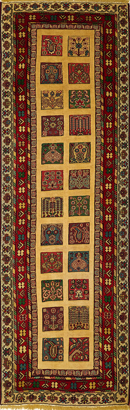 Иранский ковёр из шерсти (13-288/240x74)