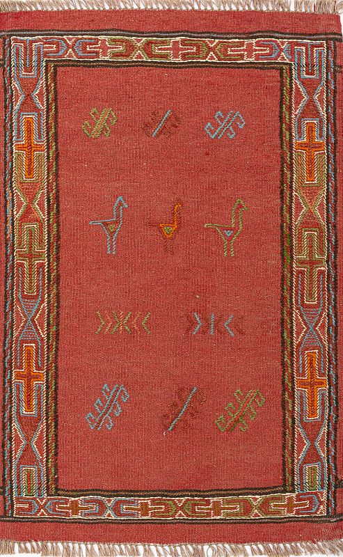 Иранский ковёр из шерсти  (17-01270052916/90x59)