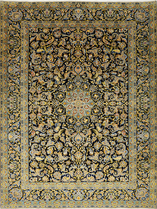Иранский ковёр из шерсти (00-588/395x302)