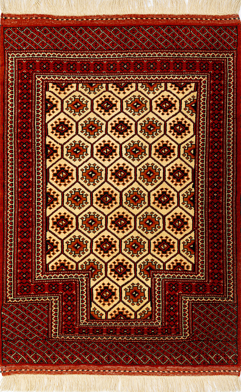 Иранский ковёр из шерсти  (13-49913/137x90)