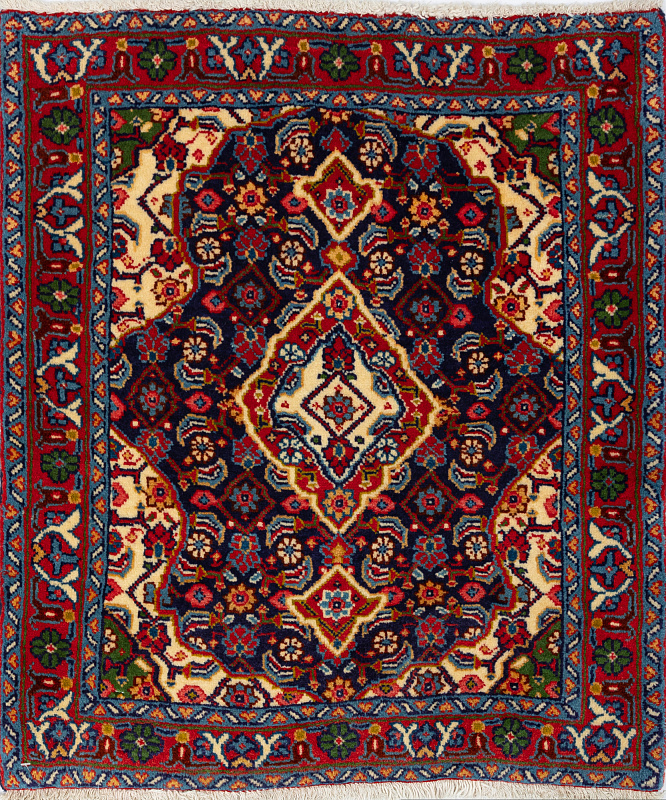 Иранский ковёр из шерсти  (17-01301024116/75x65)