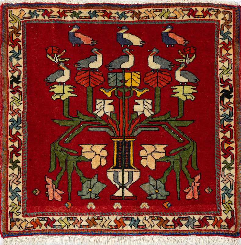 Иранский ковёр из шерсти  (17-01301015816/60x55)