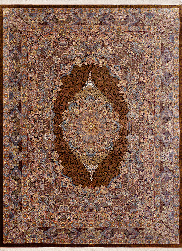 Иранский ковёр из шерсти и шёлка (13-355/400x300) 