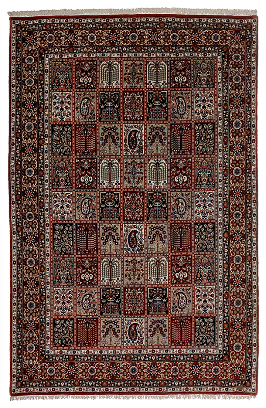 Иранский ковёр из шерсти (00-1R1040060491/225x150)