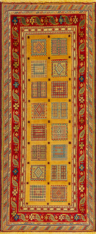 Иранский ковёр из шерсти (15-09613/203x80)