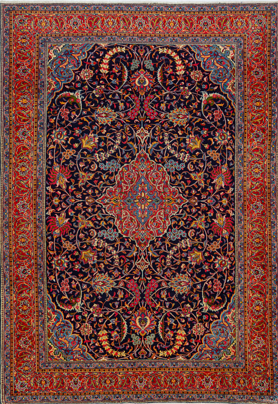 Иранский ковёр из шерсти (00-1176/348x245)