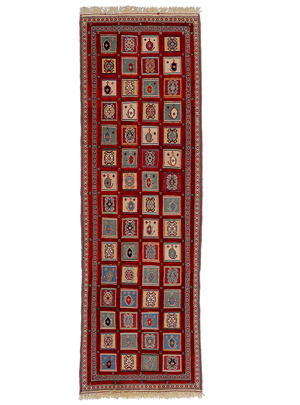 Иранский ковёр из шерсти (12-235/242x78)