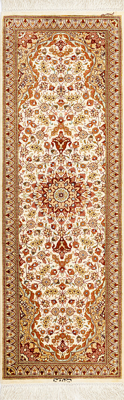 Иранский ковёр из шёлка (13-487/119x38)