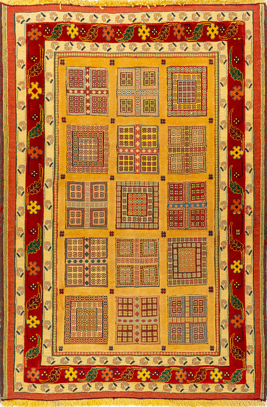 Иранский ковёр из шерсти (15-10113/150x100)