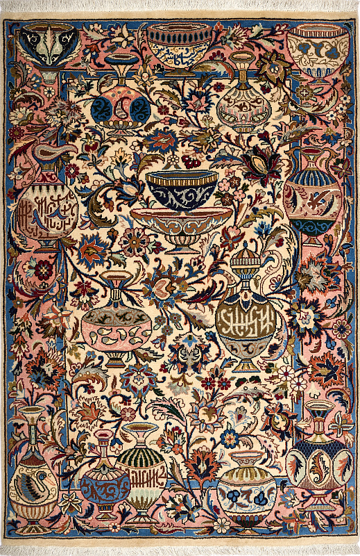 Иранский ковёр из шерсти (P1357/157x104)