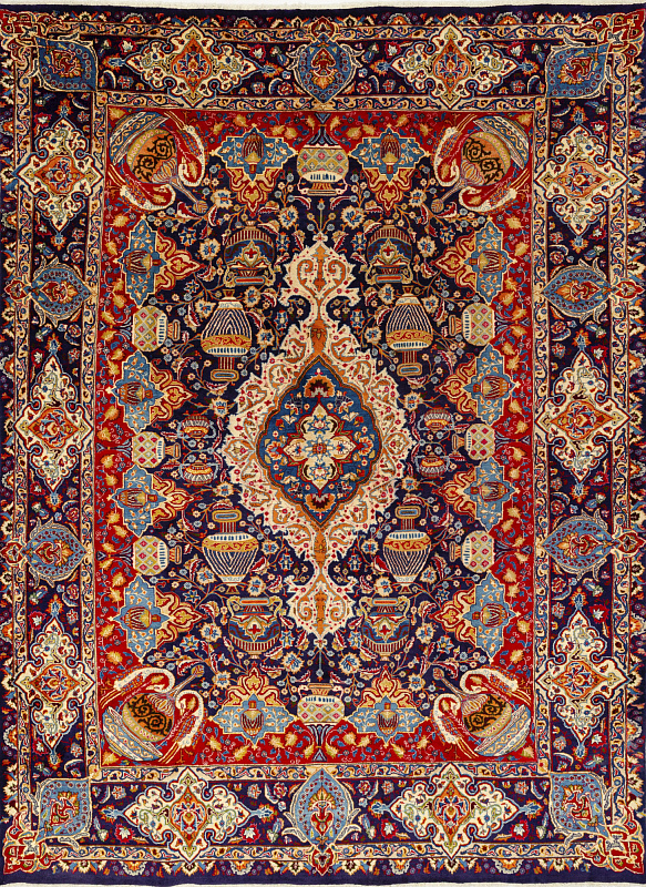 Иранский ковёр из шерсти (00-645/400x300)