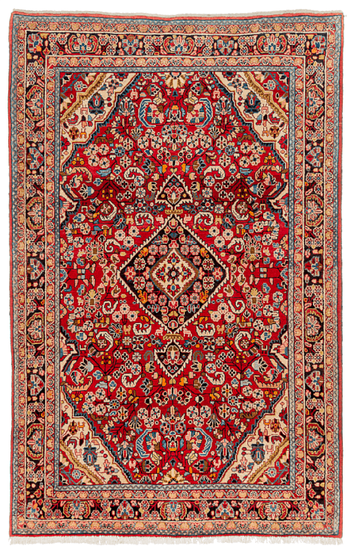 Иранский ковёр из шерсти  (17-01304030316/204x130)