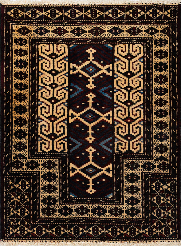 Иранский ковёр из шерсти (13-174/100x75)