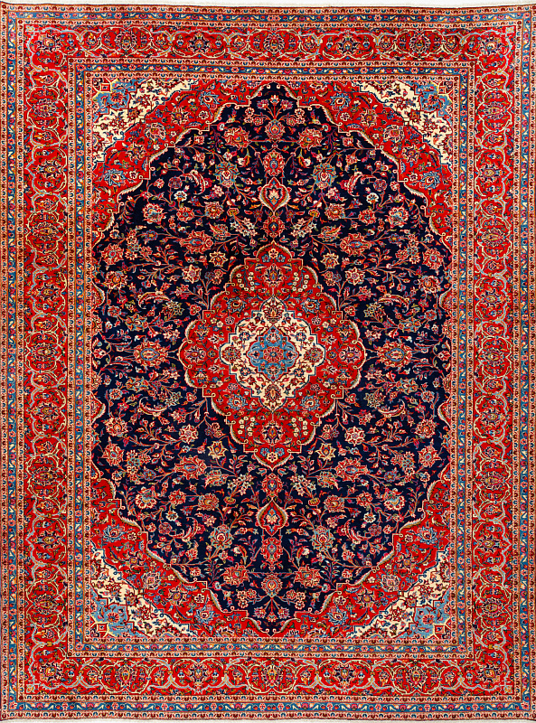 Иранский ковёр из шерсти (00-1063/396x296)