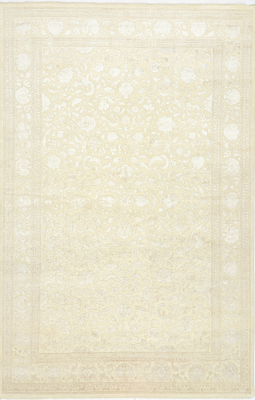 Индийский ковёр из шерсти и вискозы (25-15/3410/CrCr/547x359)