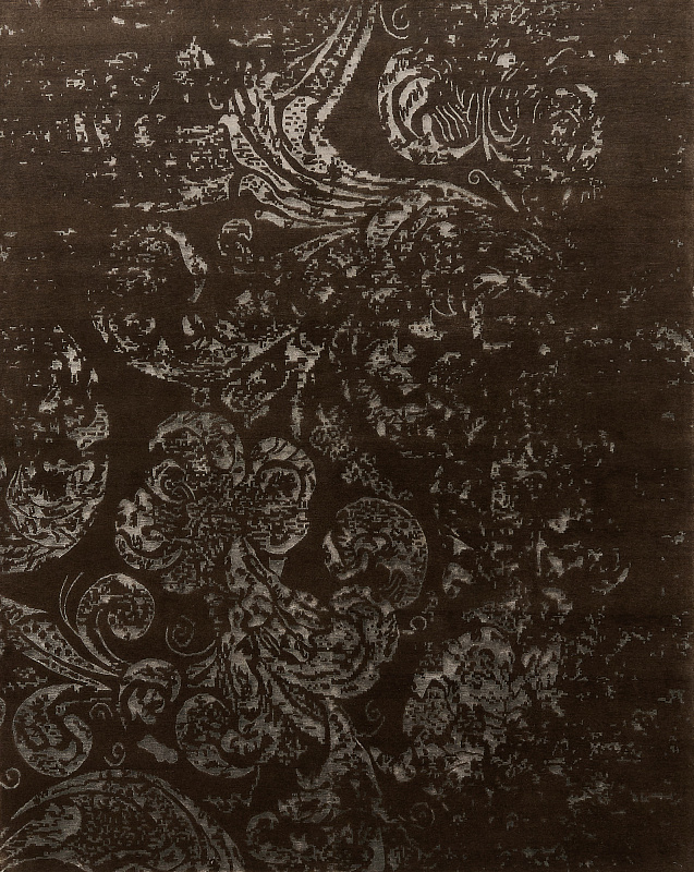 Индийский ковёр из шерсти и вискозы (14-3591/308x246)