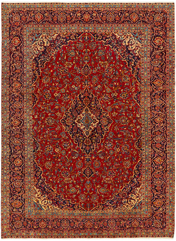 Иранский ковёр из шерсти (00-1025/395x288)