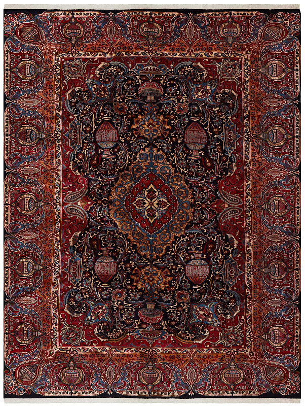 Иранский ковёр из шерсти (00-1088/365x286)