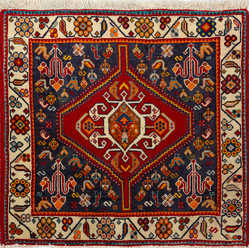 Иранский ковёр из шерсти  (17-01301017116/67x60)